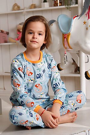 "Игуанчик Гоша" - детская пижама ДЕТСКИЙ ТРИКОТАЖ 37 (Голубой) ПЖ0142 #648075