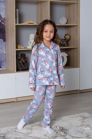"Перышко-кант" - детская пижама ДЕТСКИЙ ТРИКОТАЖ 37 (Серый) ПЖ0133 #655558