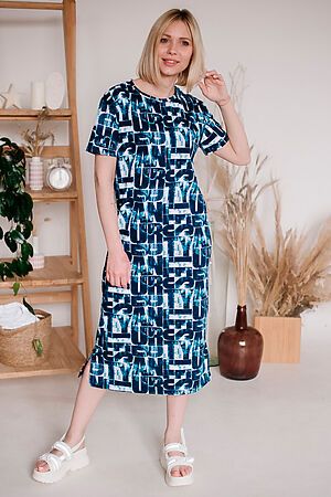 Платье Старые бренды (Синие буквы) П 792 #656603