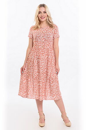 Платье BRASLAVA (Розово-бежевый, белый) 5951/04 #676200