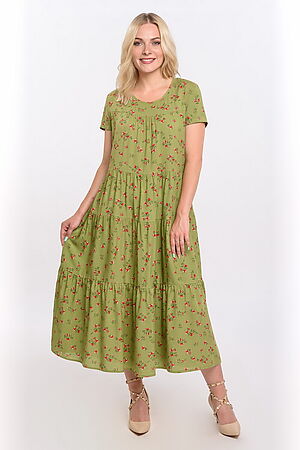 Платье BRASLAVA (Зеленый, Розовый) 5827/68 #679157