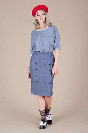 Юбка LIKA DRESS (Синий/серый) 47892 #691597