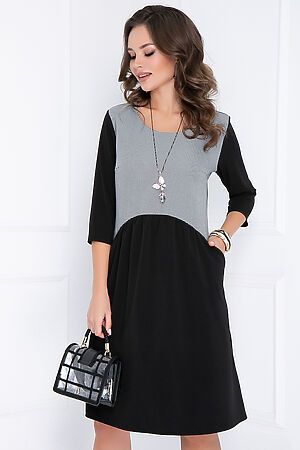 Платье BELLOVERA (Серый, Черный) 4П2835 #697720