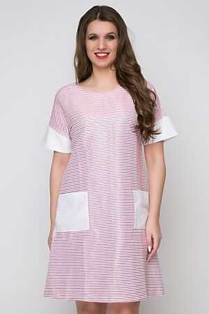 Платье BELLUCHE (Белый, Розовый) ПГИ3103-01 #713442