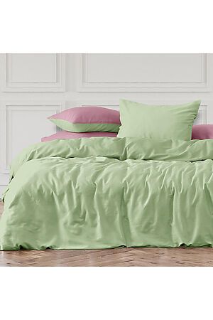 Комплект постельного белья Евро TEIKOVO (Зелёный) 728041 #718633