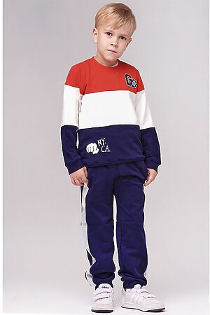 Комплект(брюки+джемпер) YOULALA (Синий, красный, белый) 8110300103 #720423
