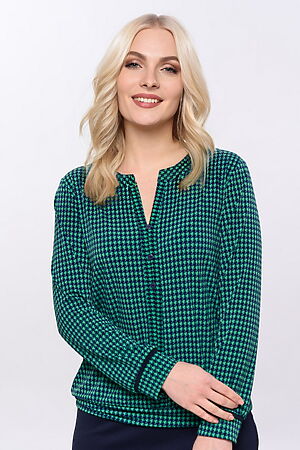 Блуза BRASLAVA (Синий, зеленый) 3055-94/19 #729578