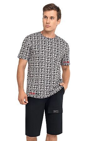 Костюм (футболка+шорты) CLEVER (Меланж серый/чёрный) MHP411313/1 #735588