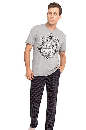 Костюм (футболка+брюки) CLEVER (Меланж серый/чёрный) MHP411313/2 #735589