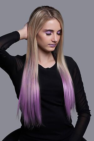Волосы-тресс "Клубная мания" КРАСНАЯ ЖАРА (Глубокий фиолетовый, лиловый,) 296140 #736778