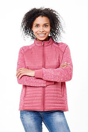 Молодежная стеганная куртка женская розового цвета MTFORCE #781300