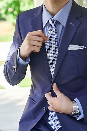 Галстук классический галстук мужской галстук с геометрическим рисунком в деловом стиле "Шаг вперед" SIGNATURE #782978
