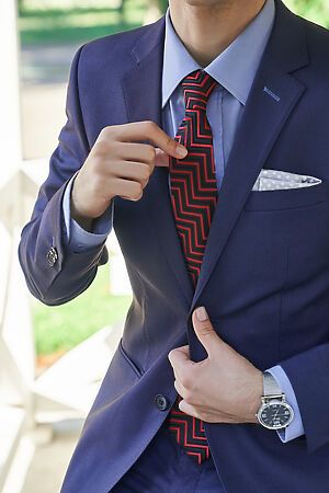 Галстук классический галстук мужской галстук с геометрическим рисунком в деловом стиле "Шаг вперед" SIGNATURE #782980