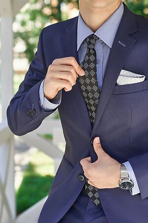 Галстук классический галстук мужской галстук в клетку в деловом стиле "Идеальный выбор" SIGNATURE #782987