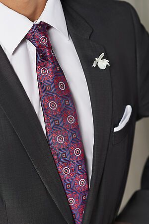 Галстук классический галстук мужской фактурный с принтом в деловом стиле "Власть чувств" SIGNATURE #782989