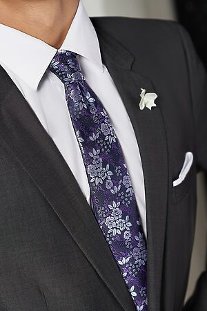 Галстук классический галстук мужской фактурный с принтом в деловом стиле "Власть убеждений" SIGNATURE #782990