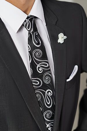 Галстук классический галстук мужской фактурный с принтом пейсли в деловом стиле "Власть и награда" SIGNATURE #782998