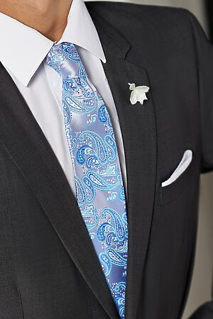 Галстук классический галстук мужской фактурный с принтом пейсли в деловом стиле "Власть денег" SIGNATURE #782999