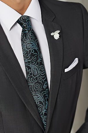 Галстук классический галстук мужской фактурный с принтом в деловом стиле "Элита" SIGNATURE #783004