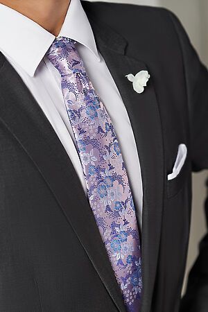 Галстук классический галстук мужской фактурный с принтом в деловом стиле "Власть убеждений" SIGNATURE #783005