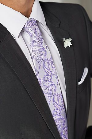 Галстук классический галстук мужской фактурный с принтом пейсли в деловом стиле "Власть денег" SIGNATURE #783009