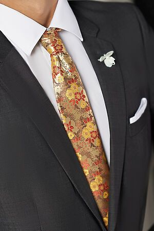 Галстук классический галстук мужской фактурный с принтом в деловом стиле "Власть убеждений" SIGNATURE #783010