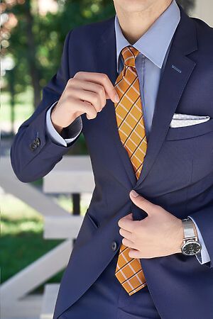 Галстук классический галстук мужской галстук с геометрическим рисунком в деловом стиле "Западня" SIGNATURE #783023