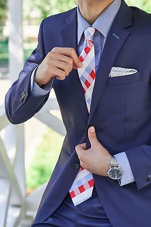 Галстук классический галстук мужской галстук в клетку в деловом стиле "Идеальный секрет" SIGNATURE #783028