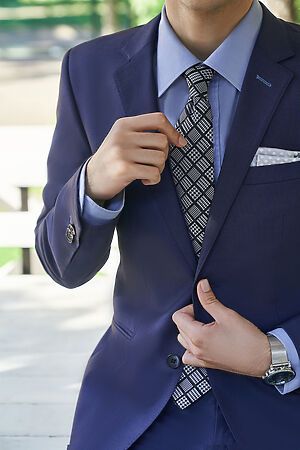 Галстук классический галстук мужской галстук в клетку в деловом стиле... SIGNATURE (Светло-серый, черный,) 300094 #783919