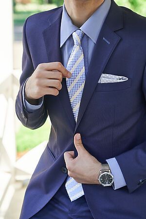 Галстук классический галстук мужской галстук с геометрическим рисунком в деловом стиле "Шаг вперед" SIGNATURE #783921