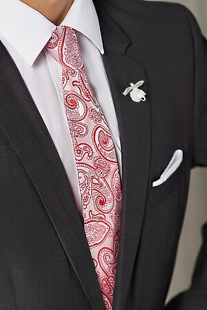 Галстук классический галстук мужской фактурный с принтом пейсли в деловом стиле "Власть денег" SIGNATURE #783923