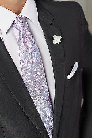 Галстук классический галстук мужской фактурный с принтом пейсли в деловом стиле "Власть денег" SIGNATURE #783926