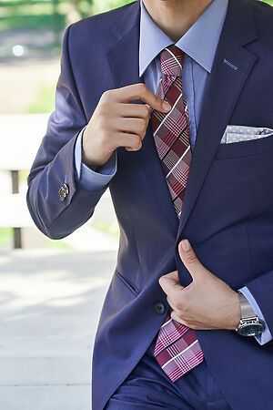 Галстук классический галстук мужской галстук в клетку в деловом стиле "Строго на запад" SIGNATURE #783930