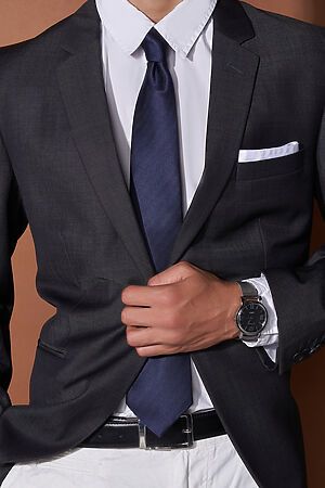 Галстук классический галстук мужской в рубчик галстук однотонный в деловом стиле "Дуэль" SIGNATURE #783933