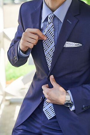 Галстук классический галстук мужской галстук с геометрическим рисунком в деловом стиле "Шаг вперед" SIGNATURE #783954