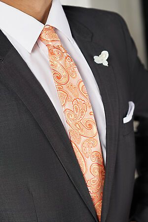 Галстук классический галстук мужской фактурный с принтом пейсли в деловом стиле "Власть денег" SIGNATURE #783958