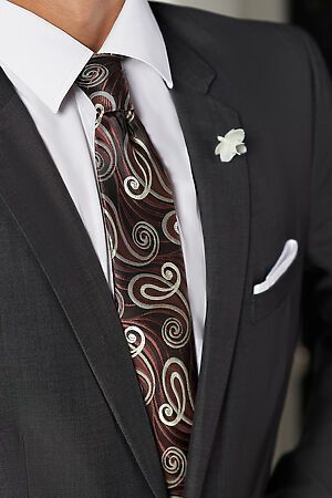 Галстук классический галстук мужской фактурный с принтом пейсли в деловом стиле "Власть и награда" SIGNATURE #783959