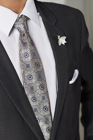 Галстук классический галстук мужской фактурный с принтом в деловом стиле "Власть чувств" SIGNATURE #783981