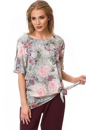 Блуза FIFTYPATES (Серый/цветы) 4-100 #78623