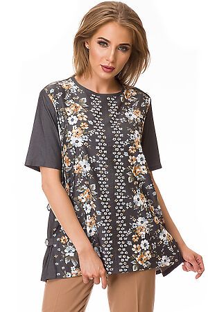 Блуза FIFTYPATES (Серый/цветы) 4-091 #78651