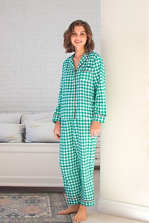 Пижама INDEFINI (Бело-зеленый) 572000-9-2135TCC #799047