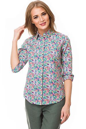 Рубашка GABRIELLA (Зеленый/розовый) 4454-1 #80357