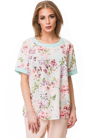 Блузка FIFTYPATES (Ментоловый/цветы) 4-128 #80510