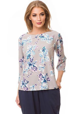 Блузка FIFTYPATES (Серый/цветы) 4-123 #80797