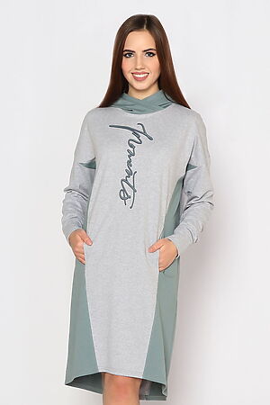Платье MARGO (Серый меланж/Хаки) Платье "Граффити" #814213