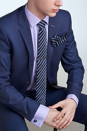 Набор: галстук, платок, запонки, зажим "Сила желания" SIGNATURE #825172