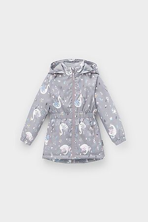 Куртка  CROCKID SALE (Серый, лебеди и цветы) #836452