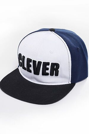 Бейсболка CLEVER (Т.синий/молочный) 15 прям вышивка #839416