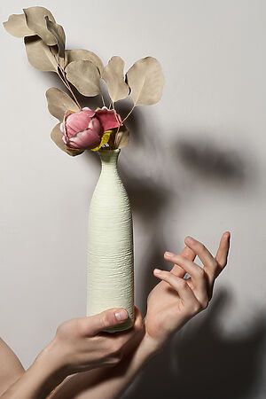 Ваза керамическая ваза декоративная рельефная ваза для цветов "Павия" Nothing Shop #850572