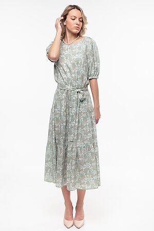 Платье REMIX (Оливковый, цветы) 7852/1 #851108